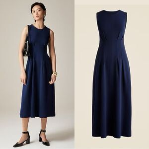 NWT J CREW Nadia dress in ponte in dark navy
